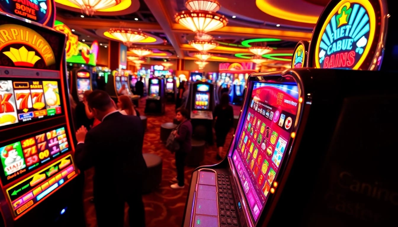 Mainkan situs slot gacor di mesin slot yang berkilau dengan pemain bersemangat.