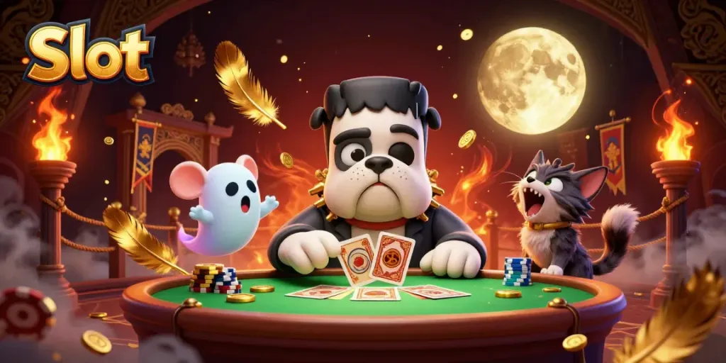 Menggunakan Slot dengan cara yang mendebarkan melalui karakter kartun kasino yang unik.