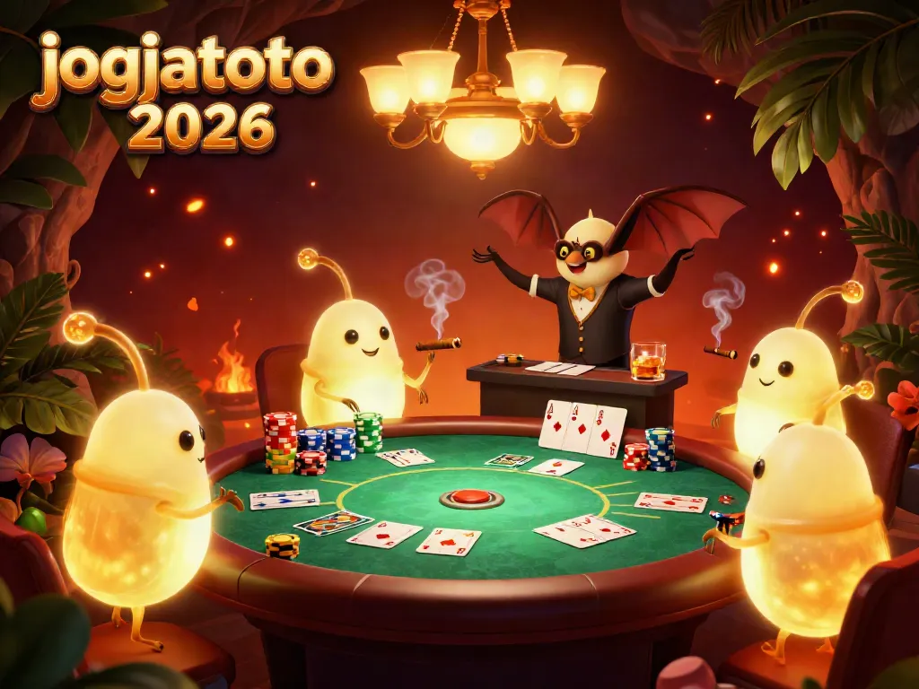 Experience thrilling poker action at jogjatoto with a vibrant cave casino illuminated by glowworms.