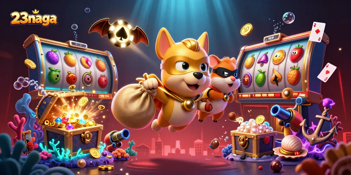 23naga menghadirkan aksi seru dengan jackpot slot dan kemenangan besar dalam ilustrasi kasino online.