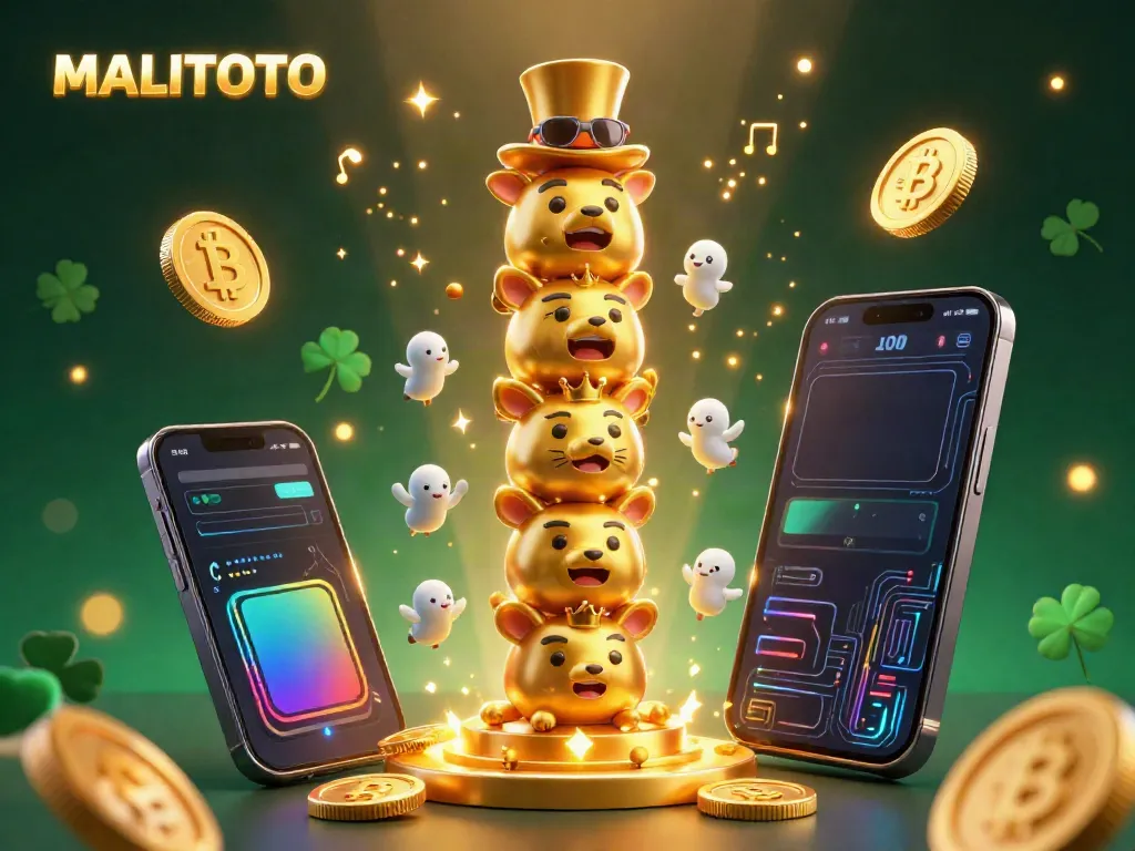 Engage with MALITOTO while winning strategies sparkle in a vibrant 3D casino illustration.