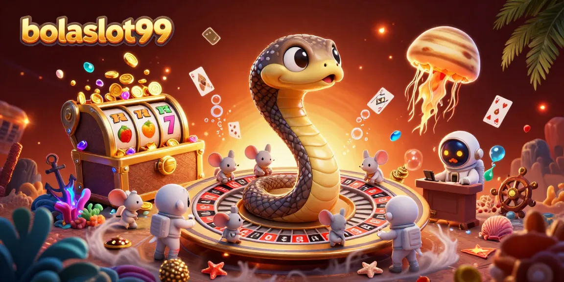 Engage with bolaslot99's exciting cosmic casino scene featuring vibrant gaming action.