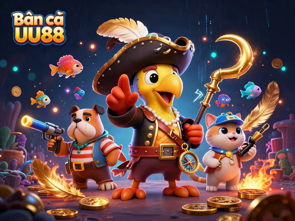 Experience the thrill of Bắn cá UU88 with vibrant sea creatures and dynamic gaming elements.