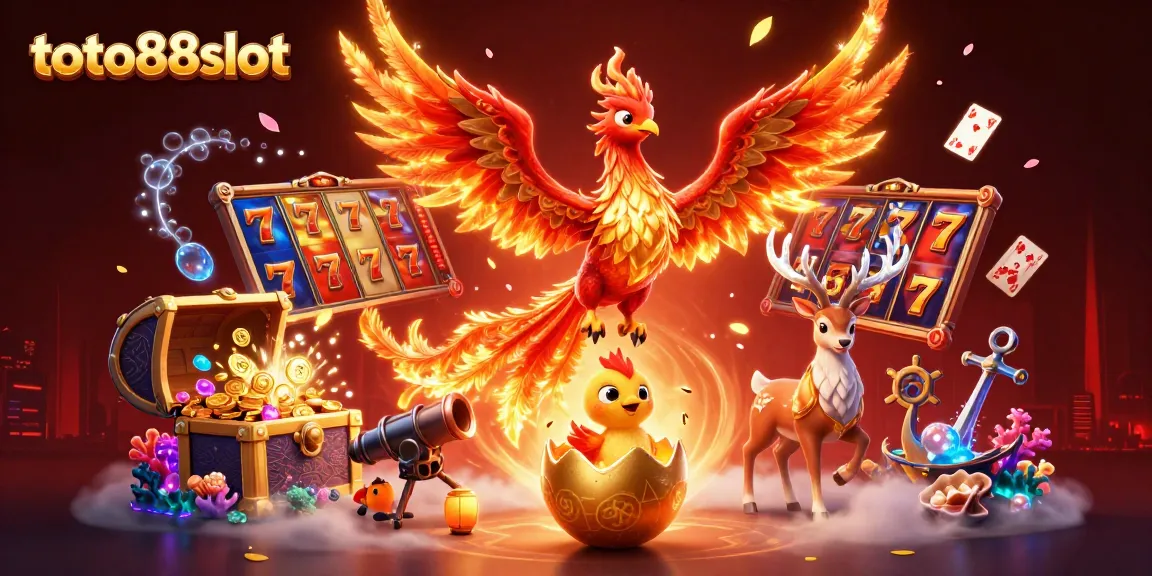 Win exciting rewards at toto88slot with vibrant elements of online gaming and colorful slot features.