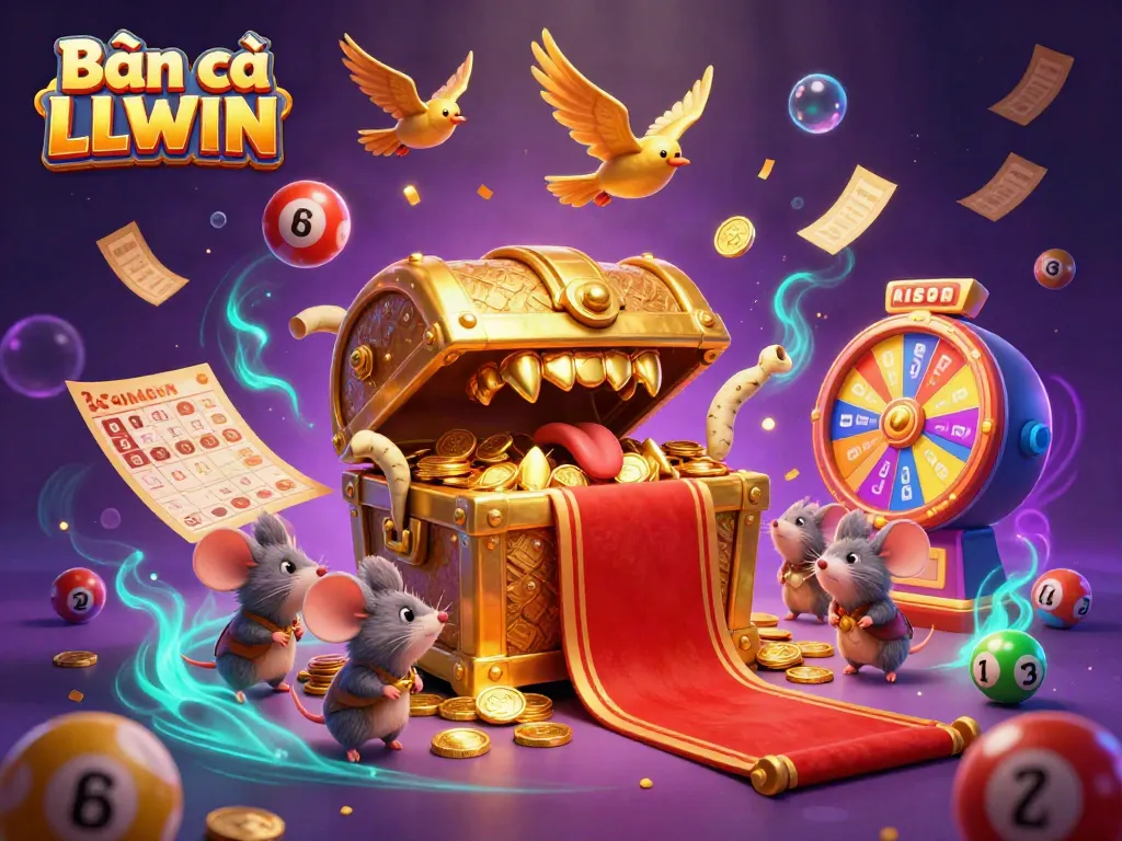 Bắn cá LLWIN offers an exhilarating underwater gaming experience with dynamic treasure elements and vibrant colors.