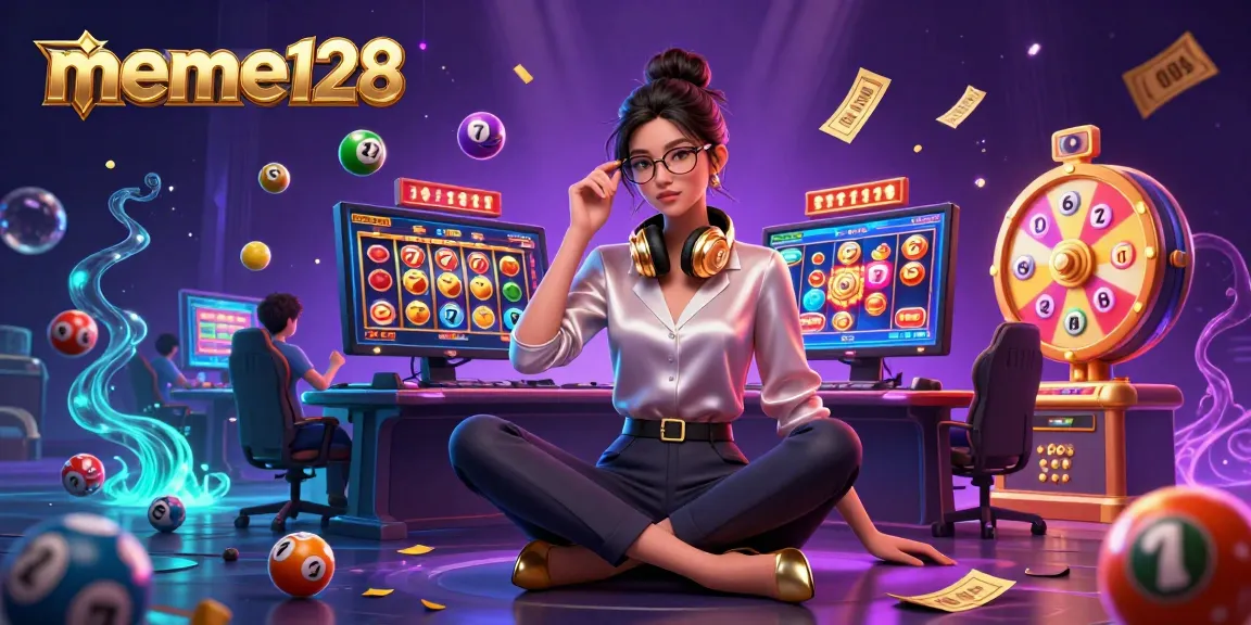 Experience the excitement of meme128 with a dynamic slot game setup including vibrant games and lucky symbols.