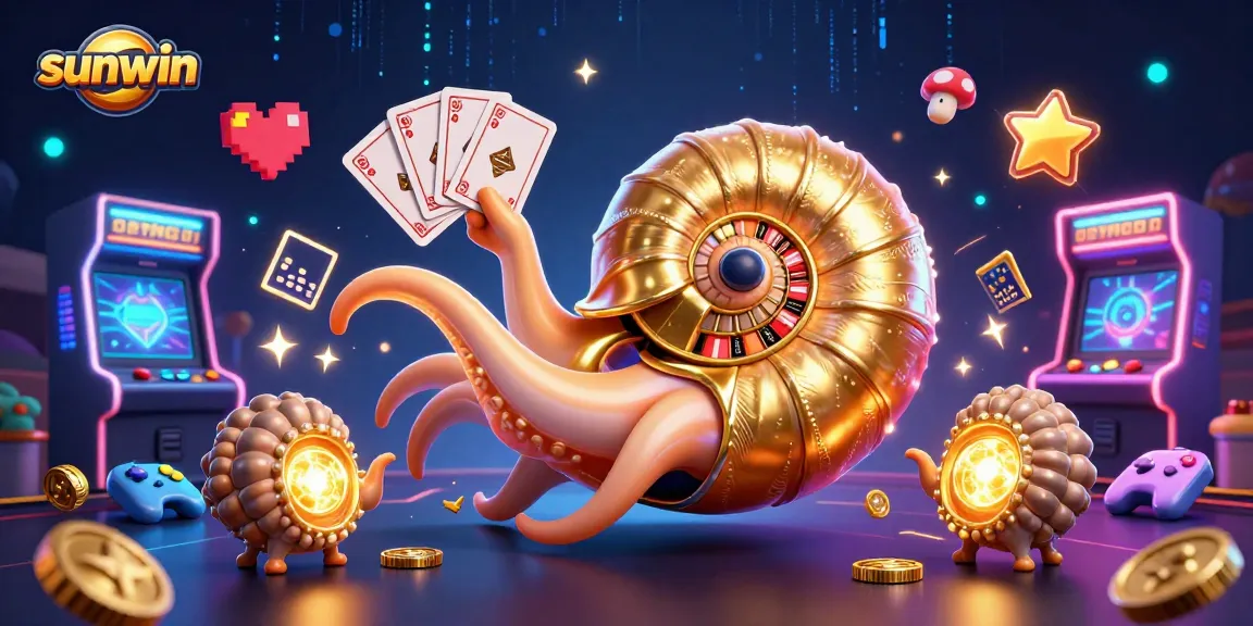 Experience thrilling gameplay at sunwin with a captivating 3D illustration featuring an ancient nautilus roulette wheel.