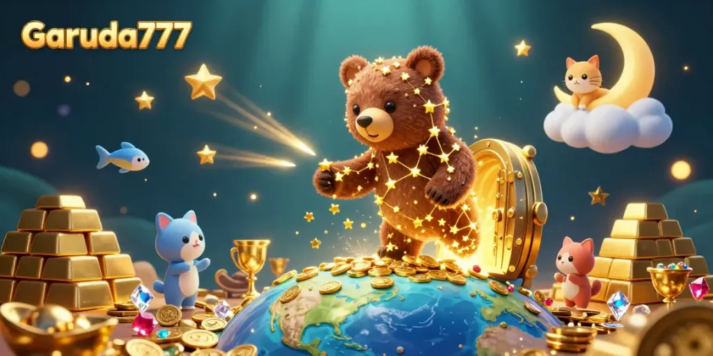 Menangkan pengalaman seru di Garuda777 dengan ilustrasi slot penuh keberuntungan dan harta karun.