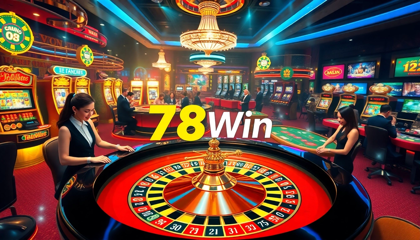 Engaging scene at Trang chủ 78Win, featuring players at a dynamic roulette table in an online casino.