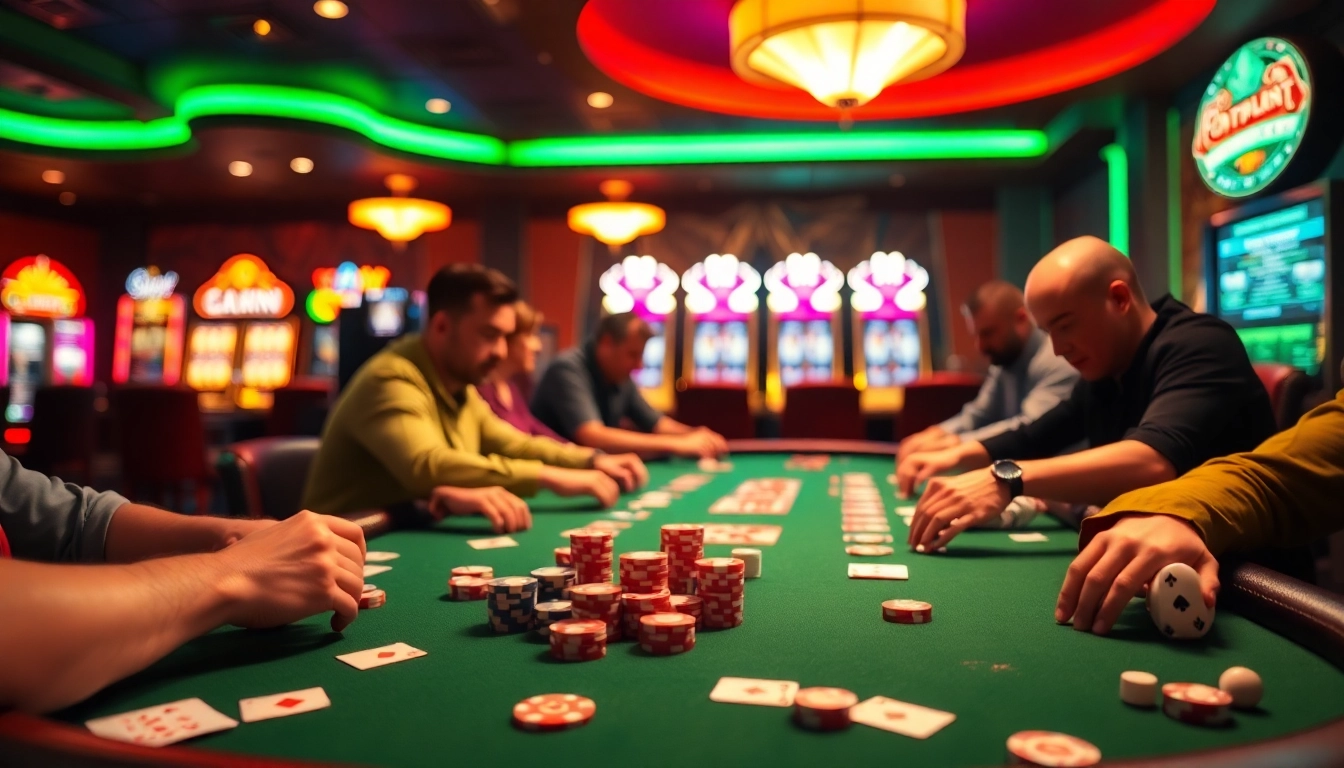 Menang besar di permainan poker bbtn4d di kasino penuh warna dan suasana ramai.