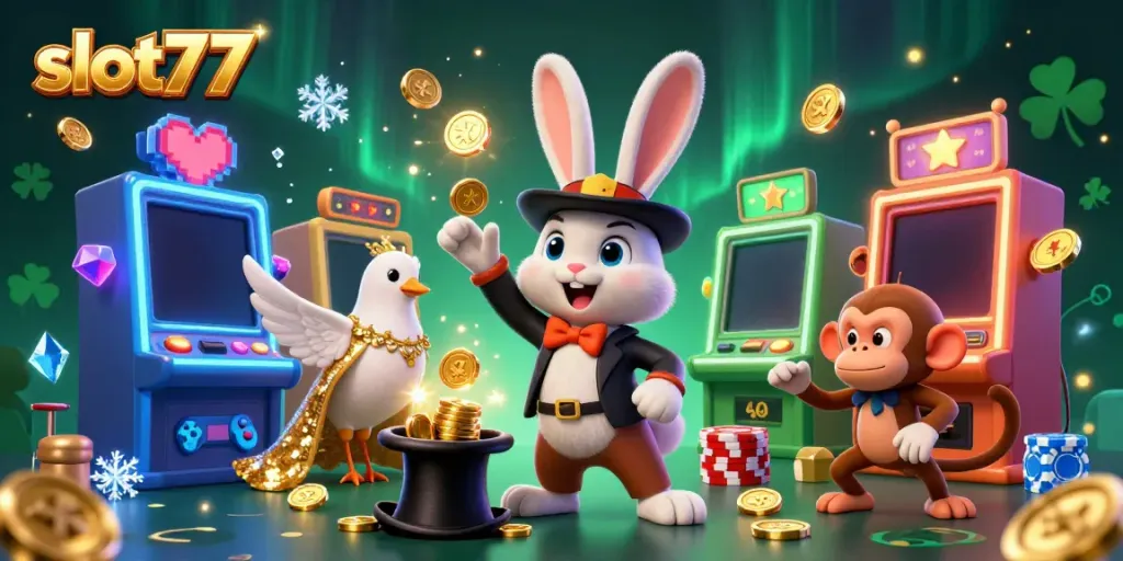 Slot77 memberi kesempatan menang dengan mesin slot inovatif, simbol keberuntungan, dan suasana magis.