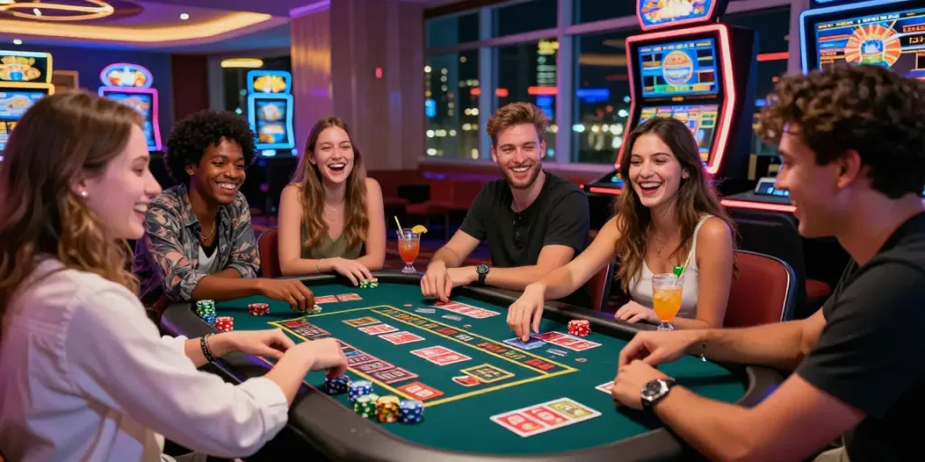 Pengalaman bermain ratutogel di kasino modern dengan kelompok teman yang bersenang-senang.