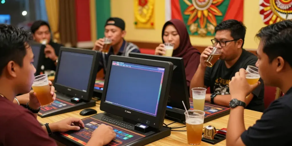 BUKUMIMPI138: Komunitas pecinta togel berdiskusi strategi angka dengan suasana meriah.