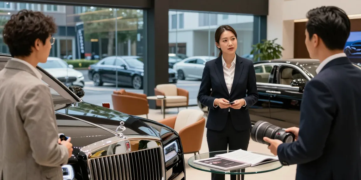 Mengunjungi showroom LUXURY 777 dengan mobil mewah bersinar dan tenaga penjual profesional.