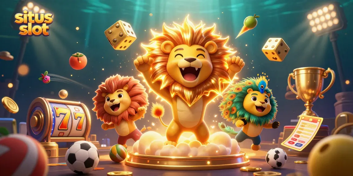 Experience the thrill of situs slot with dynamic slot reels and vibrant casino elements in a captivating scene.