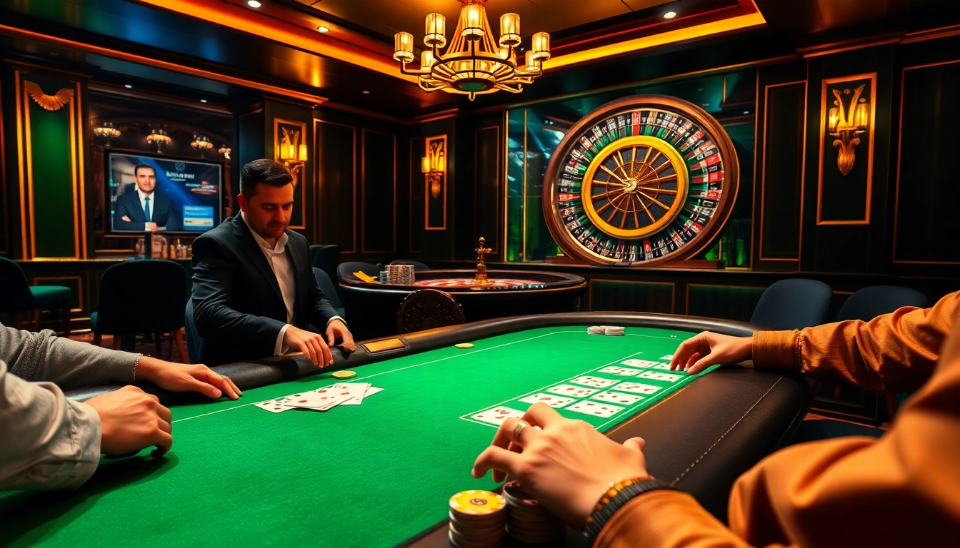 Experience the excitement at 78Win's luxurious poker table surrounded by eager players.