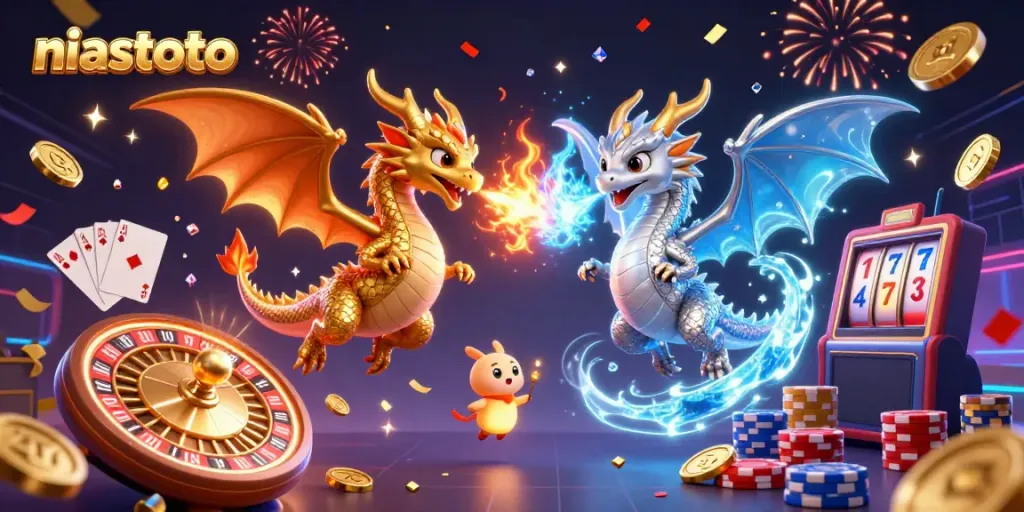 NIASTOTO showcases thrilling 3D dragon gameplay with fiery and icy elements for thrilling winning strategies.