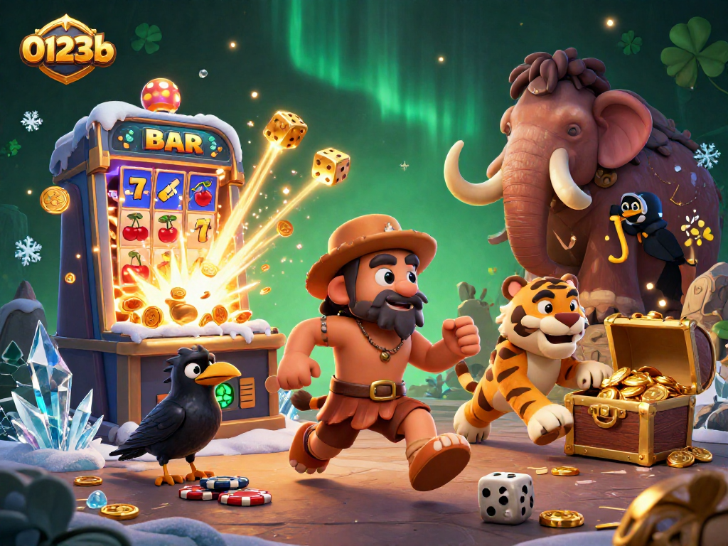 Experience epic wins at 0123b with a jackpot explosion in a vibrant casino scene.