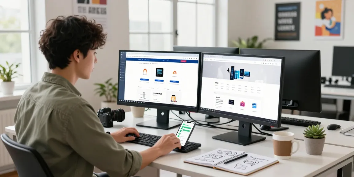 Cara Login LUXURY12 di ruang kerja modern dengan profesional muda menggunakan laptop dan smartphone.