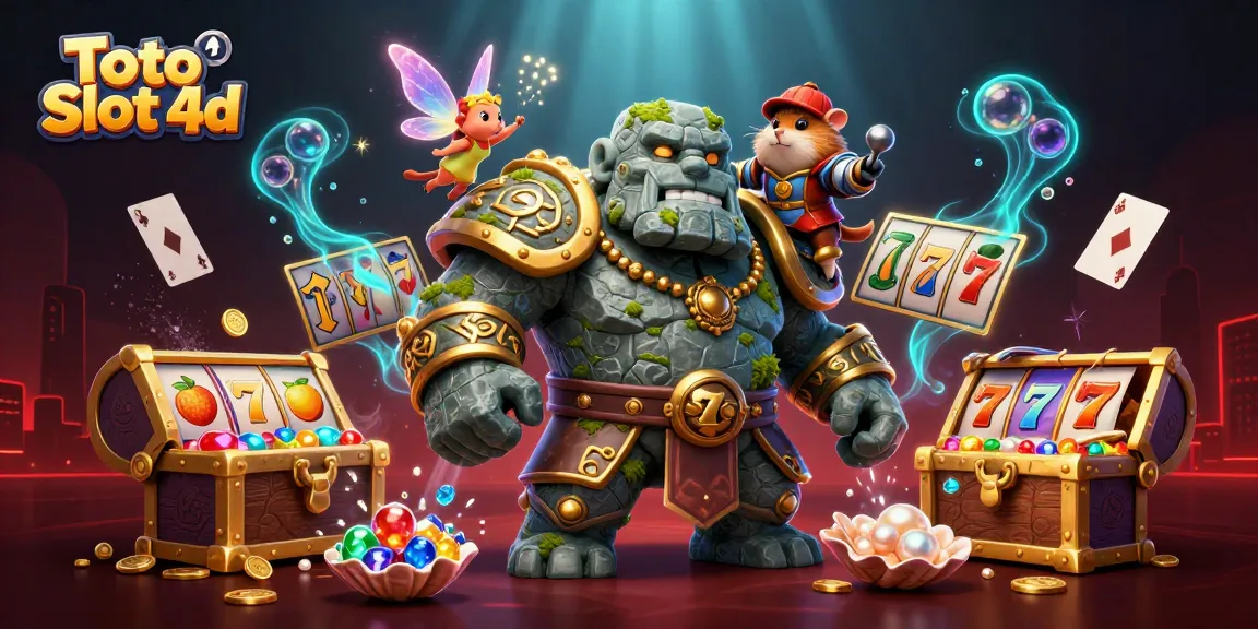 Toto Slot 4d menghadirkan aksi slot yang menegangkan dengan golem kuno, peri bersinar, dan kesatria hamster.