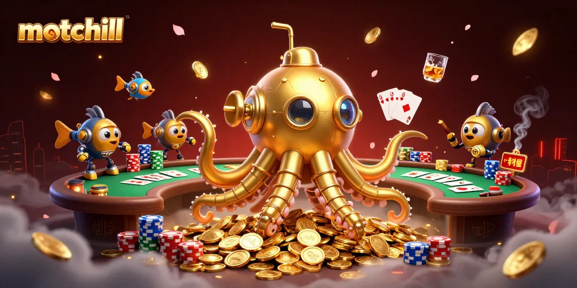 Experience thrilling gameplay at Motchill with captivating poker action and golden treasures!