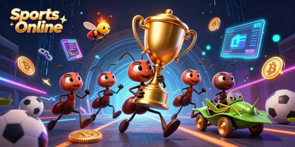 Experience Sports Online with dynamic betting action and vibrant 3D characters in a heist-themed illustration.