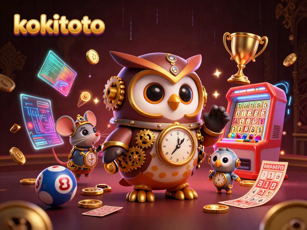Akses mudah ke KOKITOTO dengan suasana permainan yang ceria dan elemen lotere interaktif.