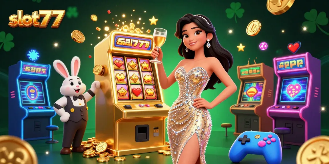 Experience the excitement of slot777 games and jackpots with this vibrant casino scene.