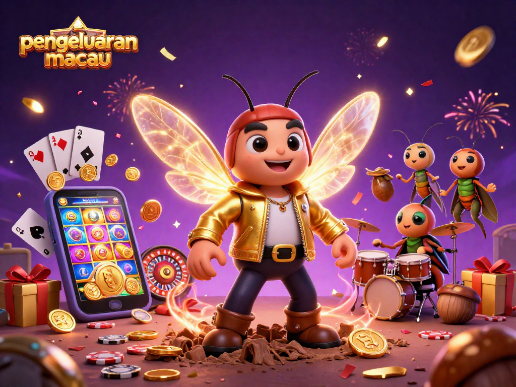 Menggali pengeluaran macau dengan aksi slot seru dalam ilustrasi kasino yang meriah.