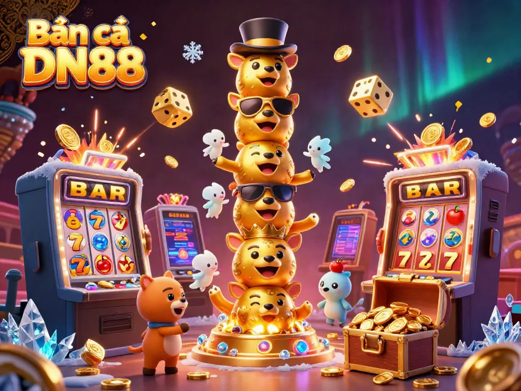 Engage in action-packed gameplay with Bắn cá DN88, featuring colorful sea creatures and vibrant casino elements.