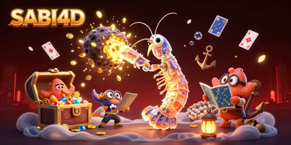 Gambarkan pengalaman bermain di SABI4D dengan karakter menarik dan elemen kasino digital yang fantastis.