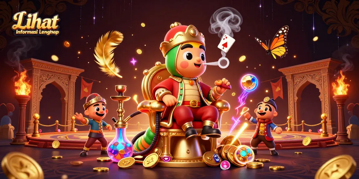 Lihat Informasi Lengkap and win big at modern slots with a vibrant casino scene featuring a smoking caterpillar master.