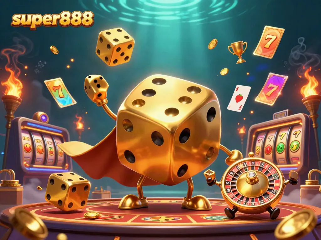 Menangkan permainan slot di super888 dengan keberuntungan dari dadu emas dan jackpot berkilau.