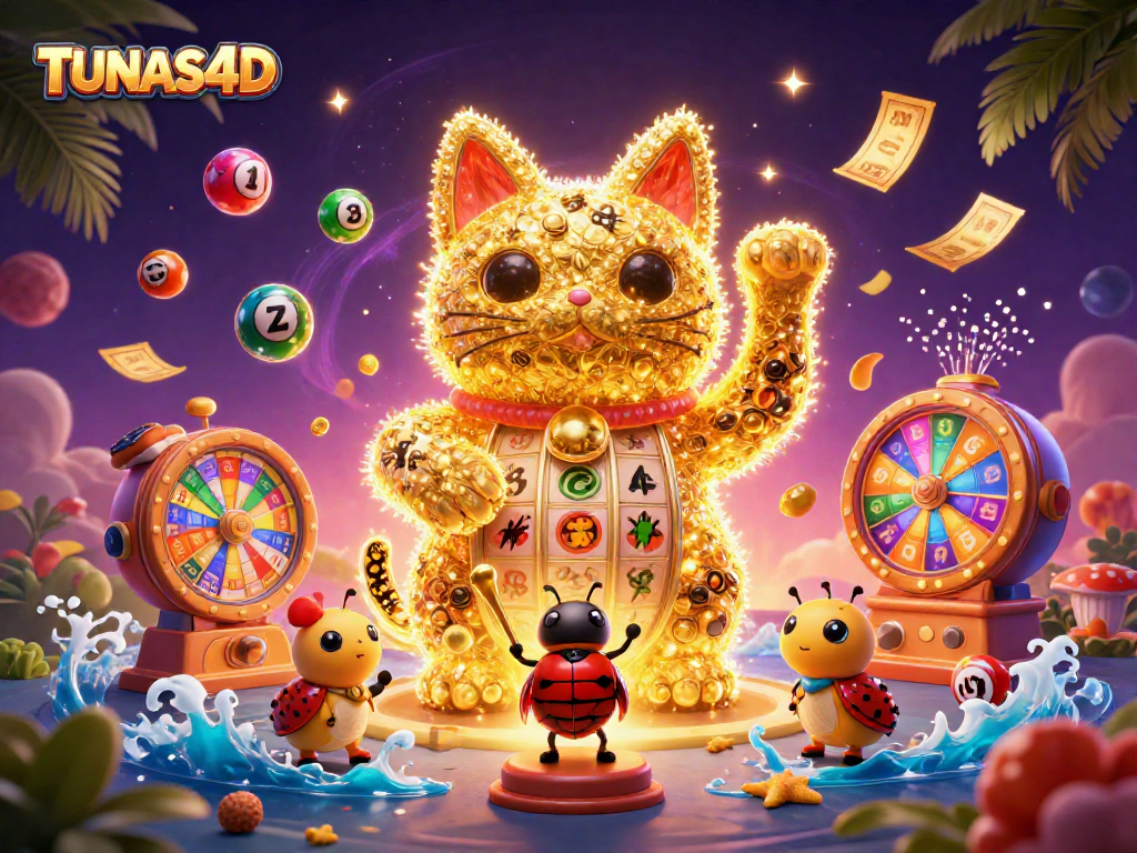 TUNAS4D offers an exciting casino experience with vibrant gaming elements and dynamic lottery balls.