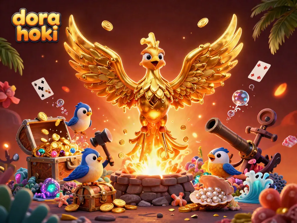 Menyaksikan permainan slot gacor dora hoki dengan koin emas mengalir dan elemen mempesona lainnya.