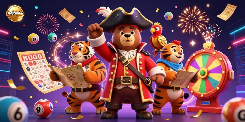 Engaging scene showcasing jogjatoto with fun 3D pirate characters amidst dynamic lottery elements.