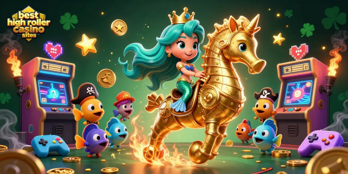 Experience thrilling action at the best high roller casino sites with vibrant underwater adventure art.