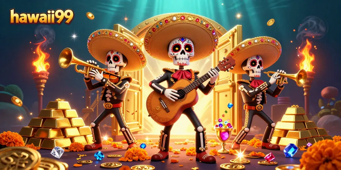 Experience the excitement of hawaii99 with colorful mariachis and rich casino elements.