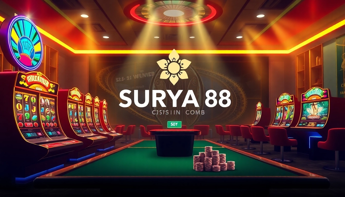 Mesin slot SURYA 88 dan meja poker menghadirkan pengalaman perjudian online yang menarik.