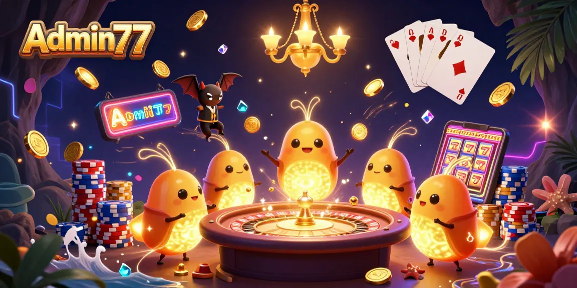 Experience thrilling wins at Admin77 with vibrant glowworms lighting up the casino scene.